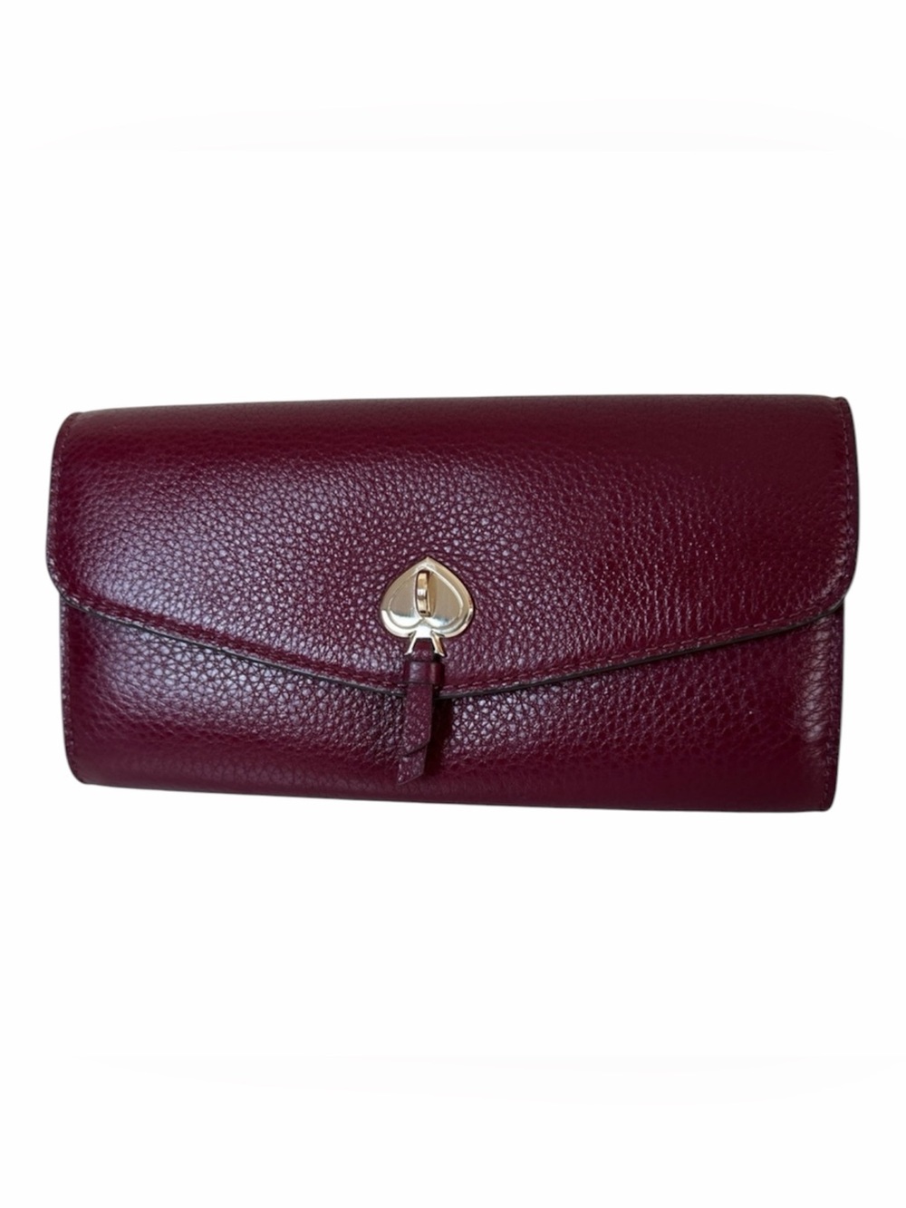 Kate Spade New York Marti Large Slim Flap Wallet in the shade Deep Berry
